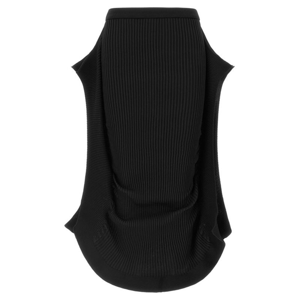 Issey Miyake Black Polyester Midi Women's Skirt